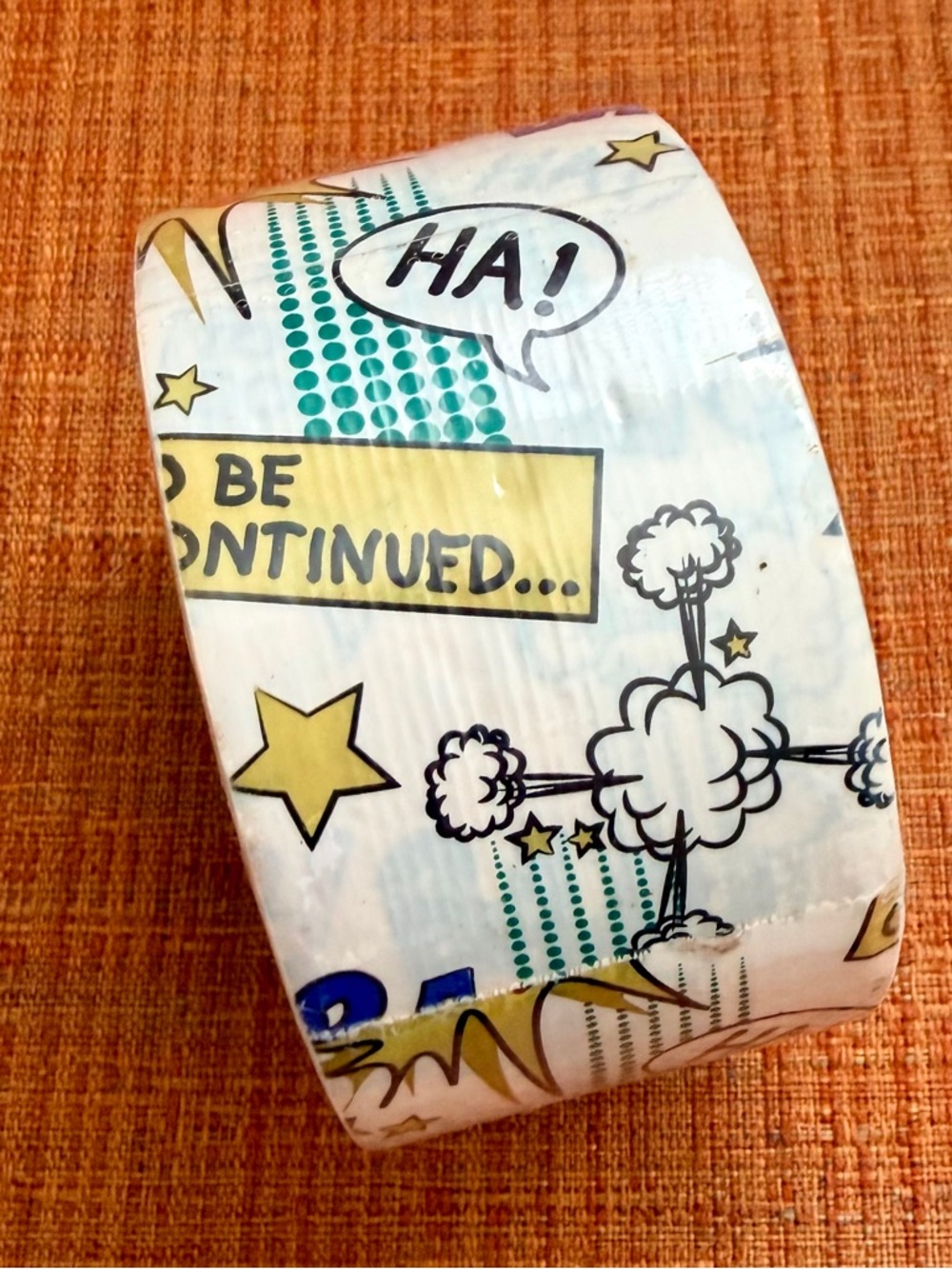 NWT BAM POW Comic Pop Art Printed Duck Tape Roll
